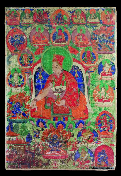 Portrait de lama tibétain (Thangka)